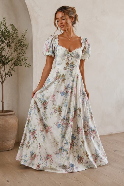 Altar'd State Dresses & Skirts - Altar’d State Floral Puff Sleeve Maxi Dress Size Small msrp 99